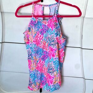 Lilly Pulitzer NWT Billie ruffle tank in Splashdance